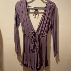 Purple Crepe Romper